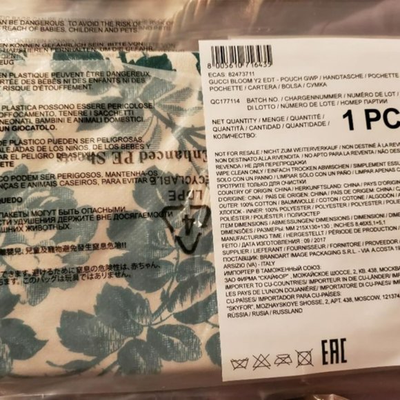 GUCCI  Beauty Cosmetic/Makeup Bag Floral Toile Purse Clutch Wallet RARE! iPhone - Picture 6 of 8